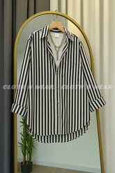 BLACK LINING BUTTON DOWN SHIRT
